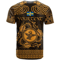 Personalized Pembrokeshire Sir Benfro T Shirt Gold Puffin Celtic-inspired - Wonder Print Shop