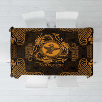 Personalized Pembrokeshire Sir Benfro Tablecloth Gold Puffin Celtic-inspired - Wonder Print Shop