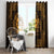 Personalized Pembrokeshire Sir Benfro Window Curtain Gold Puffin Celtic-inspired - Wonder Print Shop