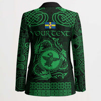 Personalized Pembrokeshire Sir Benfro Blazer Green Puffin Celtic-inspired - Wonder Print Shop