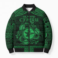Personalized Pembrokeshire Sir Benfro Bomber Puffer Jacket Green Puffin Celtic-inspired - Wonder Print Shop