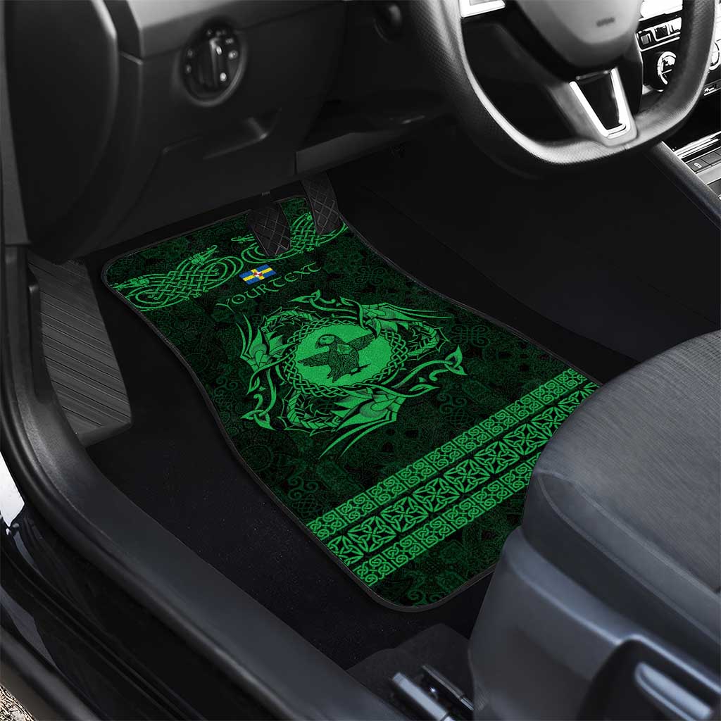 Personalized Pembrokeshire Sir Benfro Car Mats Green Puffin Celtic-inspired - Wonder Print Shop