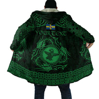 Personalized Pembrokeshire Sir Benfro Cloak Green Puffin Celtic-inspired - Wonder Print Shop