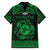 Personalized Pembrokeshire Sir Benfro Family Matching Long Sleeve Bodycon Dress and Hawaiian Shirt Green Puffin Celtic-inspired - Wonder Print Shop