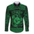 Personalized Pembrokeshire Sir Benfro Family Matching Long Sleeve Bodycon Dress and Hawaiian Shirt Green Puffin Celtic-inspired - Wonder Print Shop