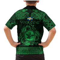 Personalized Pembrokeshire Sir Benfro Family Matching Mermaid Dress and Hawaiian Shirt Green Puffin Celtic-inspired - Wonder Print Shop