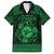 Personalized Pembrokeshire Sir Benfro Family Matching Off The Shoulder Long Sleeve Dress and Hawaiian Shirt Green Puffin Celtic-inspired - Wonder Print Shop