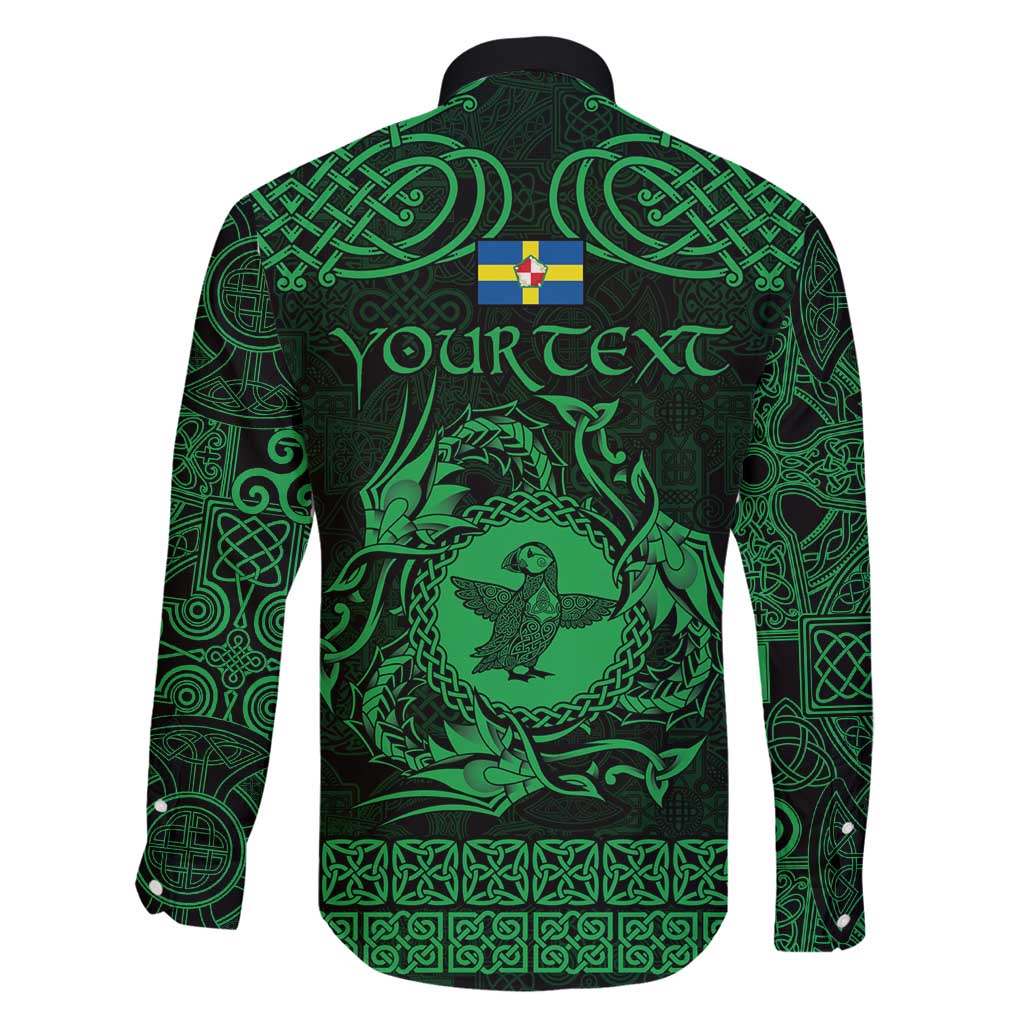 Personalized Pembrokeshire Sir Benfro Family Matching Puletasi and Hawaiian Shirt Green Puffin Celtic-inspired - Wonder Print Shop