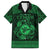 Personalized Pembrokeshire Sir Benfro Family Matching Short Sleeve Bodycon Dress and Hawaiian Shirt Green Puffin Celtic-inspired - Wonder Print Shop