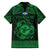 Personalized Pembrokeshire Sir Benfro Family Matching Short Sleeve Bodycon Dress and Hawaiian Shirt Green Puffin Celtic-inspired - Wonder Print Shop
