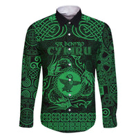 Personalized Pembrokeshire Sir Benfro Family Matching Short Sleeve Bodycon Dress and Hawaiian Shirt Green Puffin Celtic-inspired - Wonder Print Shop