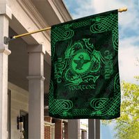 Personalized Pembrokeshire Sir Benfro Garden Flag Green Puffin Celtic-inspired - Wonder Print Shop