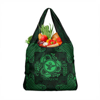 Personalized Pembrokeshire Sir Benfro Grocery Bag Green Puffin Celtic-inspired - Wonder Print Shop