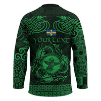 Personalized Pembrokeshire Sir Benfro Hockey Jersey Green Puffin Celtic-inspired - Wonder Print Shop