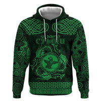 Personalized Pembrokeshire Sir Benfro Hoodie Green Puffin Celtic-inspired - Wonder Print Shop