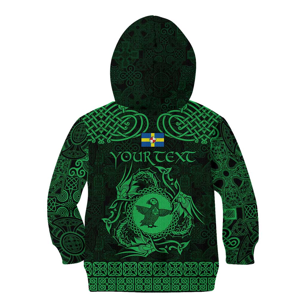 Personalized Pembrokeshire Sir Benfro Kid Hoodie Green Puffin Celtic-inspired - Wonder Print Shop