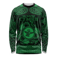 Personalized Pembrokeshire Sir Benfro Long Sleeve Shirt Green Puffin Celtic-inspired - Wonder Print Shop