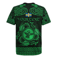 Personalized Pembrokeshire Sir Benfro Rugby Jersey Green Puffin Celtic-inspired - Wonder Print Shop