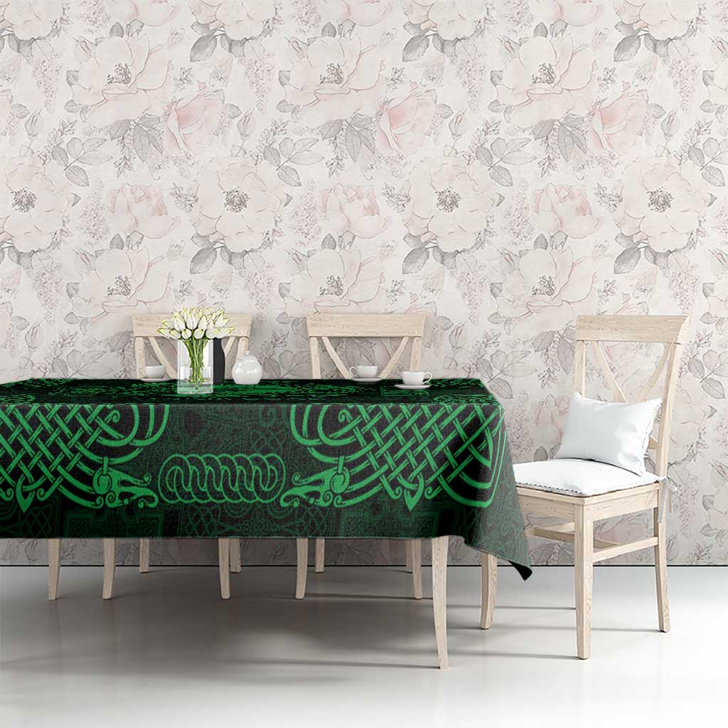 Personalized Pembrokeshire Sir Benfro Tablecloth Green Puffin Celtic-inspired - Wonder Print Shop