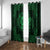 Personalized Pembrokeshire Sir Benfro Window Curtain Green Puffin Celtic-inspired - Wonder Print Shop