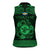 Personalized Pembrokeshire Sir Benfro Women Sleeveless Polo Shirt Green Puffin Celtic-inspired - Wonder Print Shop