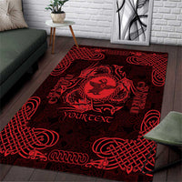 Personalized Pembrokeshire Sir Benfro Area Rug Red Puffin Celtic-inspired - Wonder Print Shop