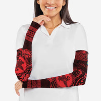 Personalized Pembrokeshire Sir Benfro Arm Sleeves Red Puffin Celtic-inspired - Wonder Print Shop