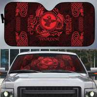 Personalized Pembrokeshire Sir Benfro Auto Sun Shade Red Puffin Celtic-inspired - Wonder Print Shop