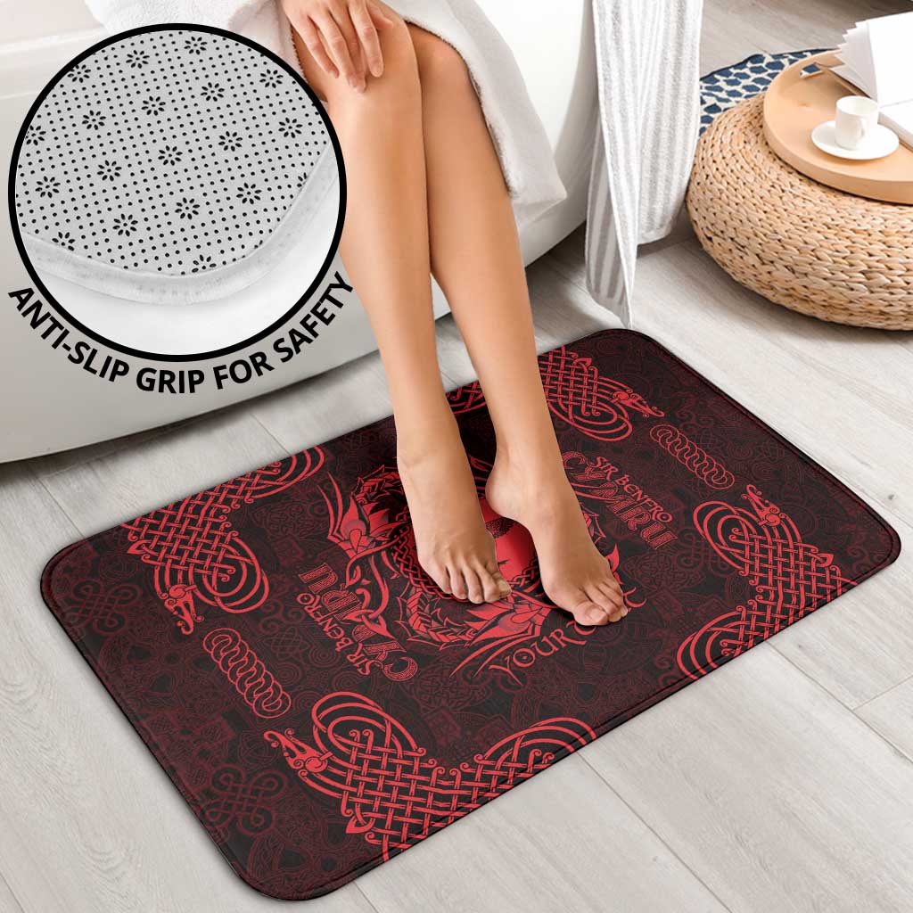 Personalized Pembrokeshire Sir Benfro Bathroom Set Red Puffin Celtic-inspired - Wonder Print Shop