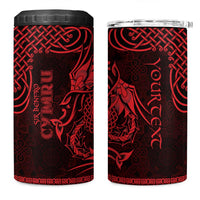 Personalized Pembrokeshire Sir Benfro 4 in 1 Can Cooler Tumbler Red Puffin Celtic-inspired - Wonder Print Shop