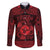 Personalized Pembrokeshire Sir Benfro Family Matching Long Sleeve Bodycon Dress and Hawaiian Shirt Red Puffin Celtic-inspired - Wonder Print Shop