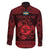 Personalized Pembrokeshire Sir Benfro Family Matching Off The Shoulder Long Sleeve Dress and Hawaiian Shirt Red Puffin Celtic-inspired - Wonder Print Shop