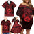 Personalized Pembrokeshire Sir Benfro Family Matching Off Shoulder Short Dress and Hawaiian Shirt Red Puffin Celtic-inspired - Wonder Print Shop