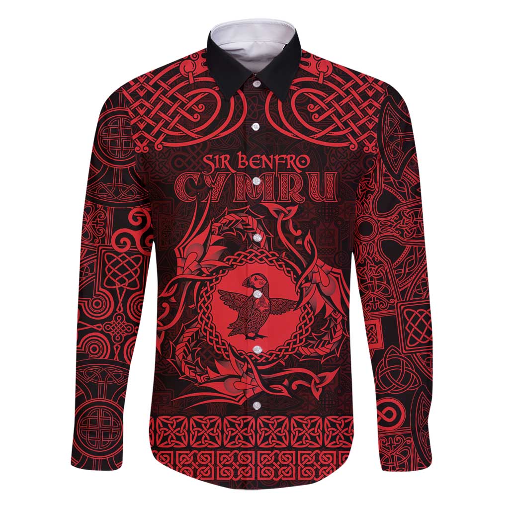 Personalized Pembrokeshire Sir Benfro Family Matching Puletasi and Hawaiian Shirt Red Puffin Celtic-inspired - Wonder Print Shop