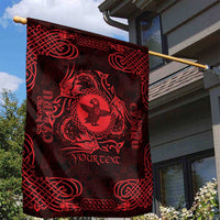 Personalized Pembrokeshire Sir Benfro Garden Flag Red Puffin Celtic-inspired - Wonder Print Shop