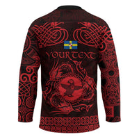 Personalized Pembrokeshire Sir Benfro Hockey Jersey Red Puffin Celtic-inspired - Wonder Print Shop