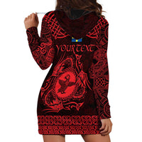 Personalized Pembrokeshire Sir Benfro Hoodie Dress Red Puffin Celtic-inspired - Wonder Print Shop