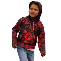 Personalized Pembrokeshire Sir Benfro Kid Hoodie Red Puffin Celtic-inspired - Wonder Print Shop