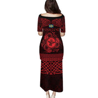 Personalized Pembrokeshire Sir Benfro Puletasi Red Puffin Celtic-inspired - Wonder Print Shop