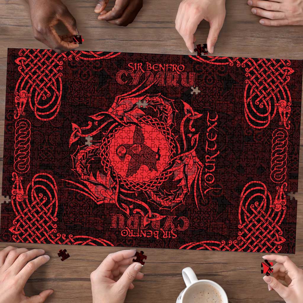 Personalized Pembrokeshire Sir Benfro Puzzle Red Puffin Celtic-inspired - Wonder Print Shop