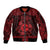 Personalized Pembrokeshire Sir Benfro Sleeve Zip Bomber Jacket Red Puffin Celtic-inspired - Wonder Print Shop