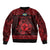 Personalized Pembrokeshire Sir Benfro Sleeve Zip Bomber Jacket Red Puffin Celtic-inspired - Wonder Print Shop