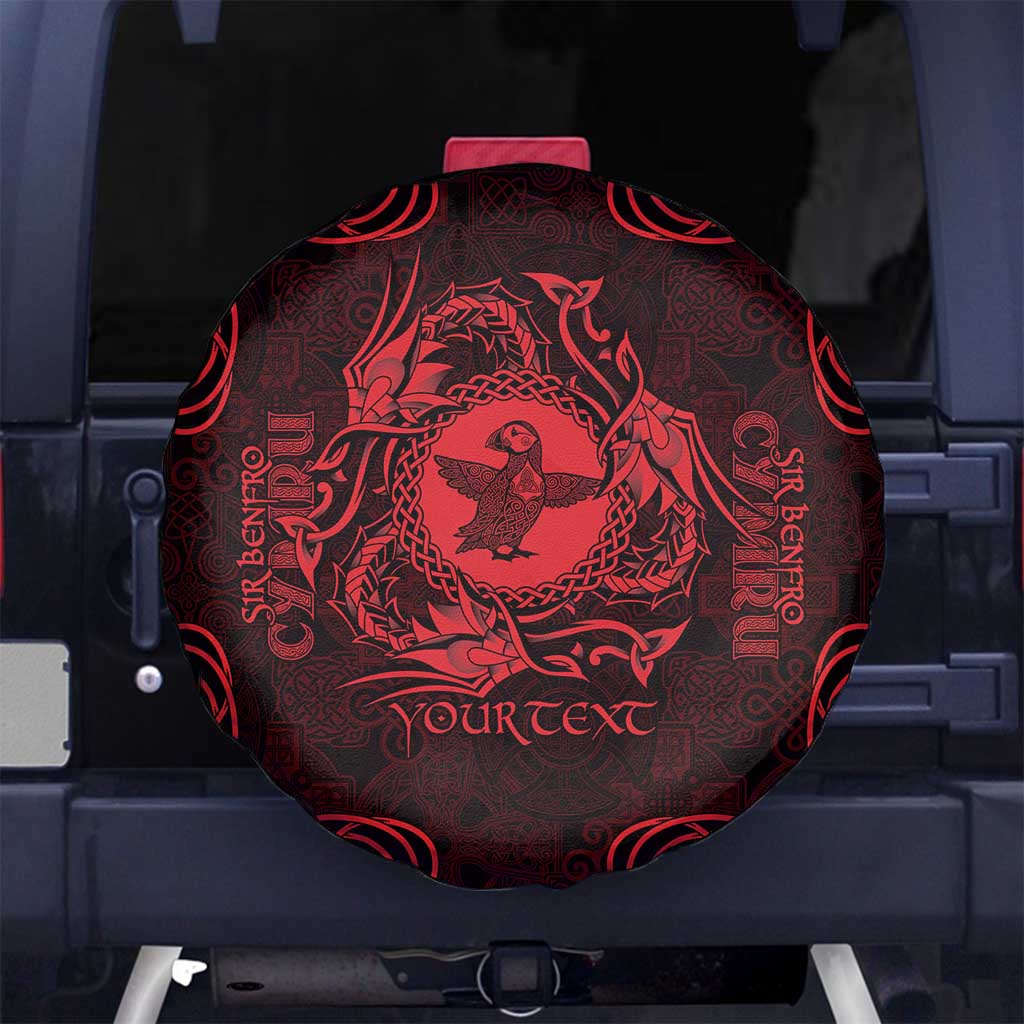Personalized Pembrokeshire Sir Benfro Spare Tire Cover Red Puffin Celtic-inspired - Wonder Print Shop