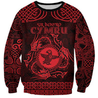Personalized Pembrokeshire Sir Benfro Sweatshirt Red Puffin Celtic-inspired - Wonder Print Shop