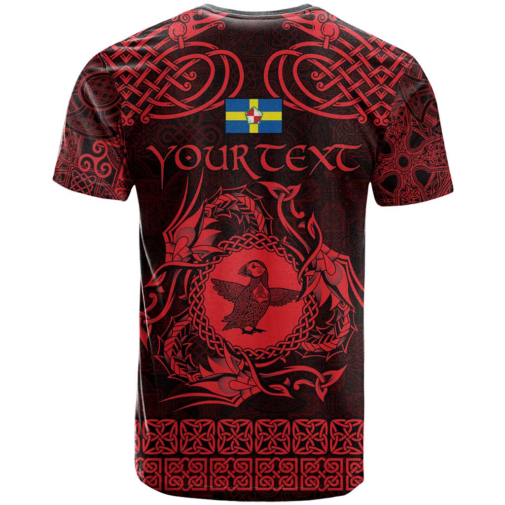 Personalized Pembrokeshire Sir Benfro T Shirt Red Puffin Celtic-inspired - Wonder Print Shop