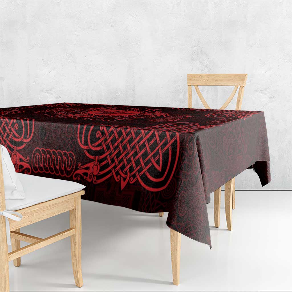 Personalized Pembrokeshire Sir Benfro Tablecloth Red Puffin Celtic-inspired - Wonder Print Shop