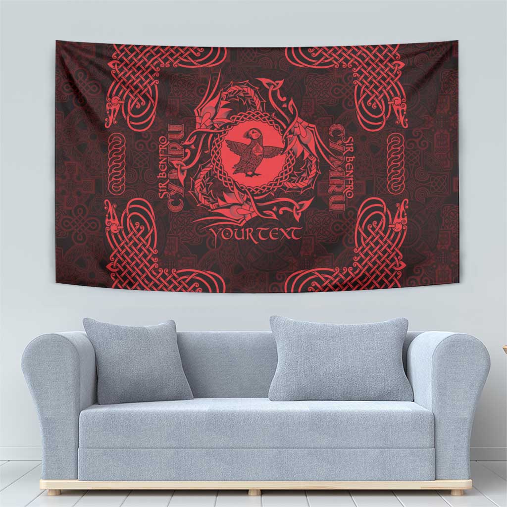 Personalized Pembrokeshire Sir Benfro Tapestry Red Puffin Celtic-inspired - Wonder Print Shop