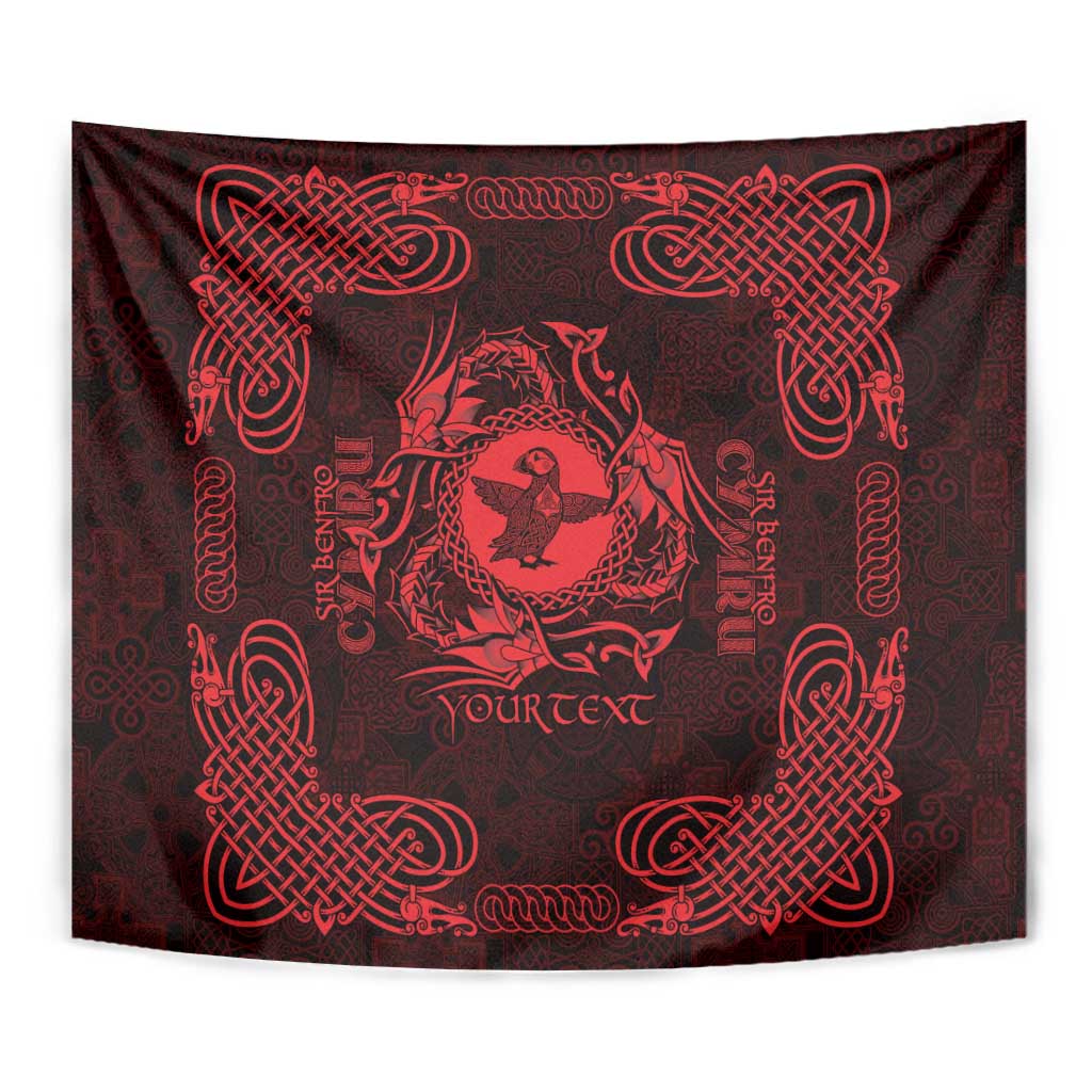 Personalized Pembrokeshire Sir Benfro Tapestry Red Puffin Celtic-inspired - Wonder Print Shop