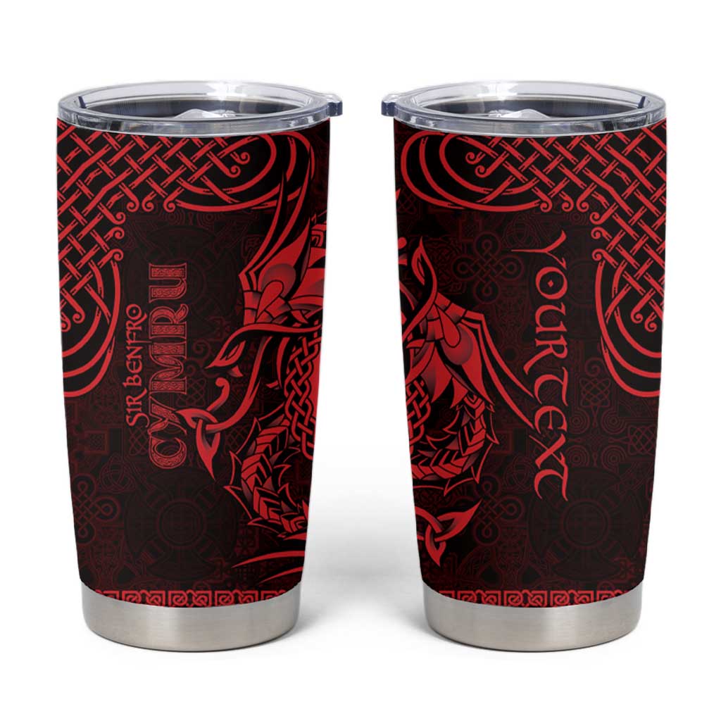 Personalized Pembrokeshire Sir Benfro Tumbler Cup Red Puffin Celtic-inspired - Wonder Print Shop