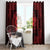 Personalized Pembrokeshire Sir Benfro Window Curtain Red Puffin Celtic-inspired - Wonder Print Shop